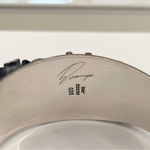 Domingo Sterling Silver Butterfly Turquoise Cuff Bracelet - Picture 7 of 13